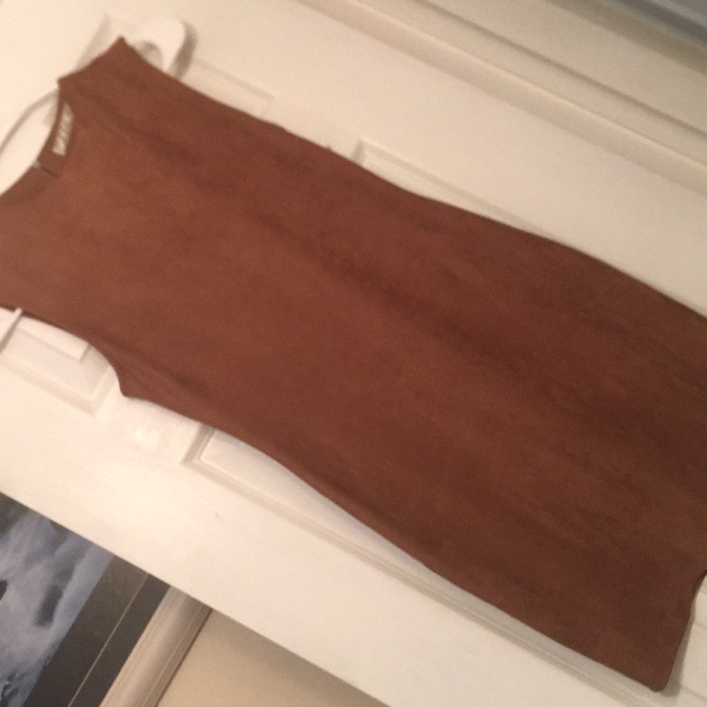 Suede mini dress